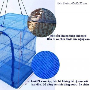 LỒNG LƯỚI 4 TẦNG PHƠI KHÔ THỰC PHẨM