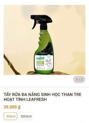Tẩy rửa đa năng sinh học than tre hoạt tính