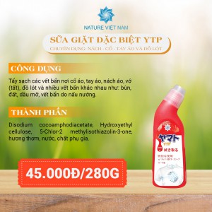 NƯỚC GIẶT ĐỒ LÓT, CỔ ÁO VÀ NÁCH ÁO YTP 280ML
