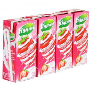 4 hộp Sữa chua uống Yomost vị dâu hộp 170ml