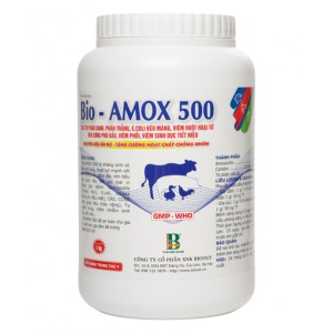 BIO AMOX 500 – TRỊ VIÊM RUỘT HOẠI TỬ – VIÊM SINH DỤC TIẾT NIỆU - Lon 1Kg (10goi)