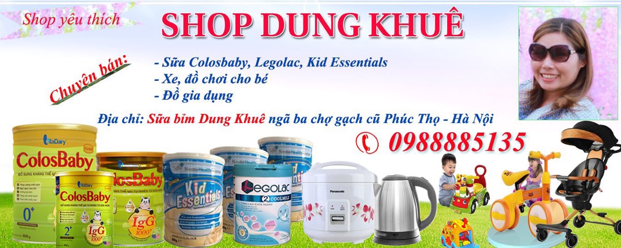 Banner Shop DUNG KHUÊ  bỉm sữa