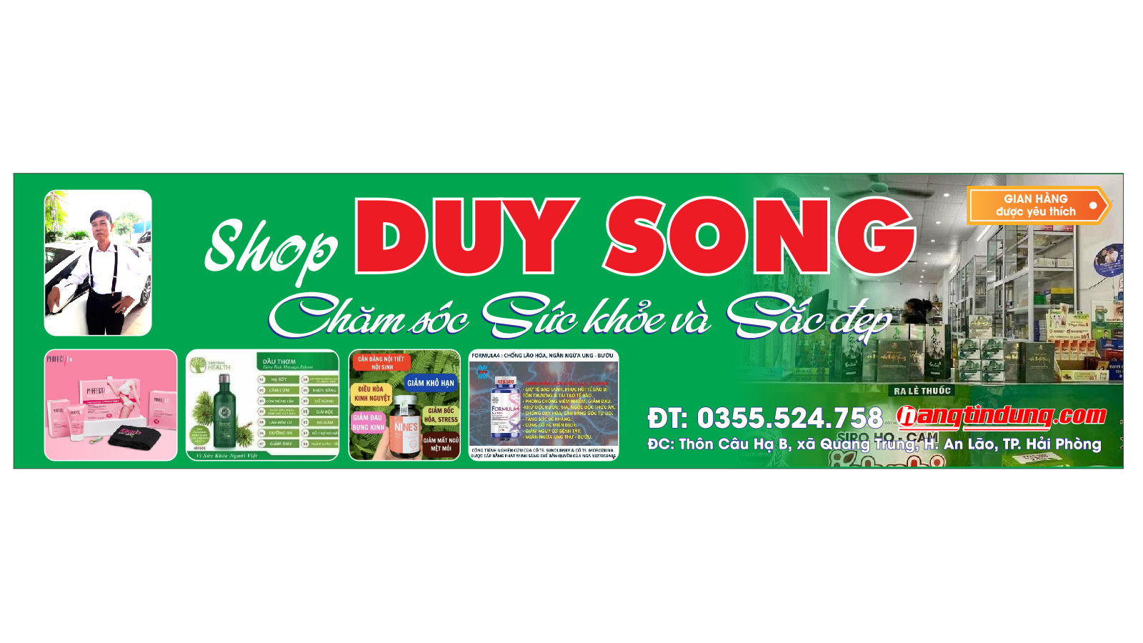 Banner Shop Sản Phẩm chăm sóc sức khỏe và làm đẹp