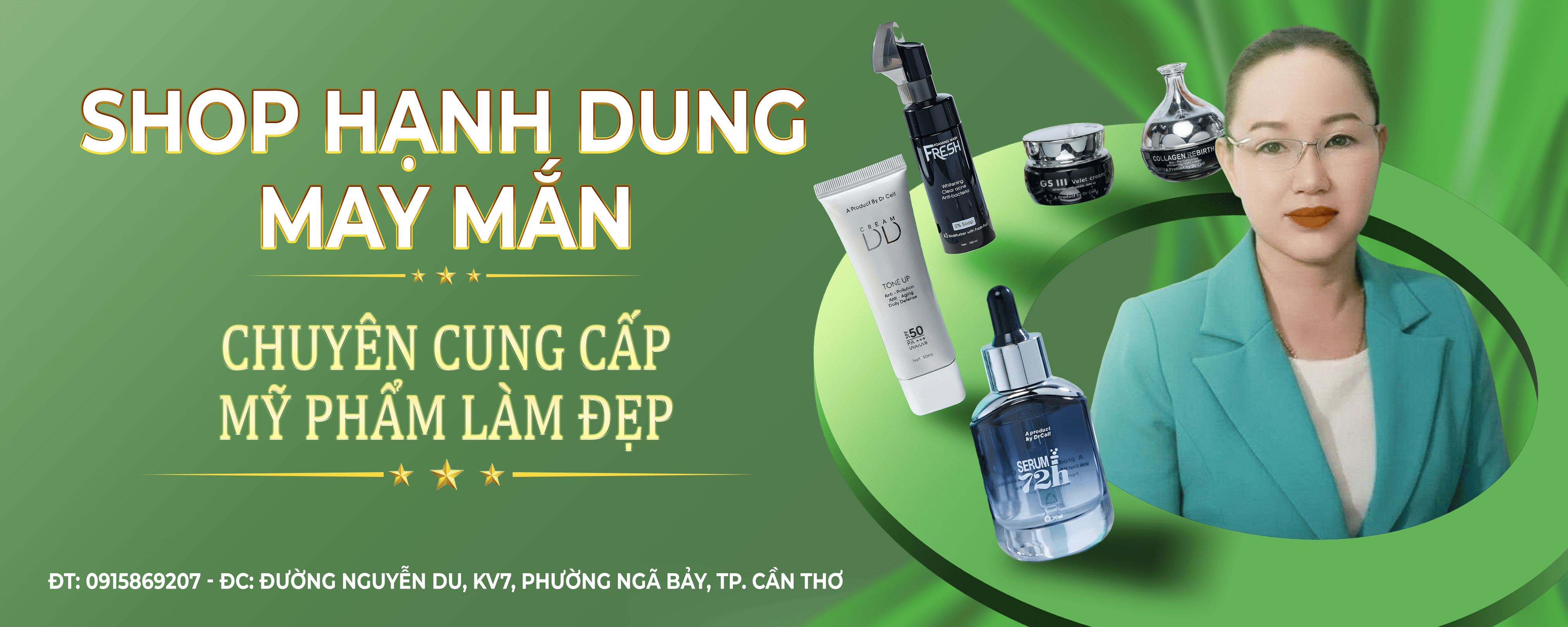 Banner HẠNH DUNG MAY MẮN